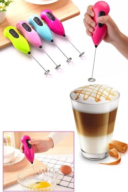 Pilli Mini Mixer Kahve Süt Köpürtücü Karıştırıcı