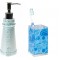LIQUID SOAP DISPENSER, TOOTH BRUSH 2 BATH S, LIGHTWEIGHT AND BLUE FLOWER