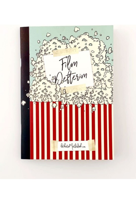 Film Defterim, Film Ajandası, Renkli Kapak, 14x20cm, 48 Yaprak, Çizimli Tasarım İç Sayfalar, BKM2980704