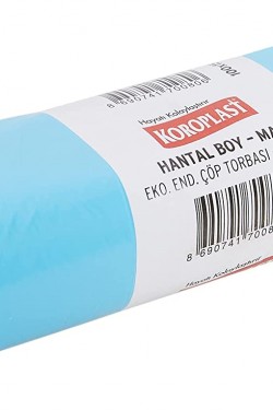 Hantal Boy Eko Endüstriyel Mavi Çöp Torbası 100 x 150 cm(10 x 10 Adet)
