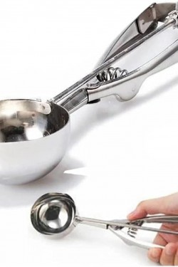 8683200801459 Paslanmaz Çelik Top Dondurma, Karpuz ve Helva Servis Makas Kaşığı, Çok Renkli, Medium