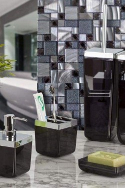 Badezimmer S/Transparent Schwarz