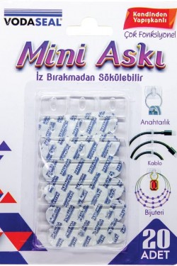 Mini Şeffaf Askı 20 li Paket
