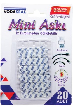 Mini Şeffaf Askı 20 li Paket