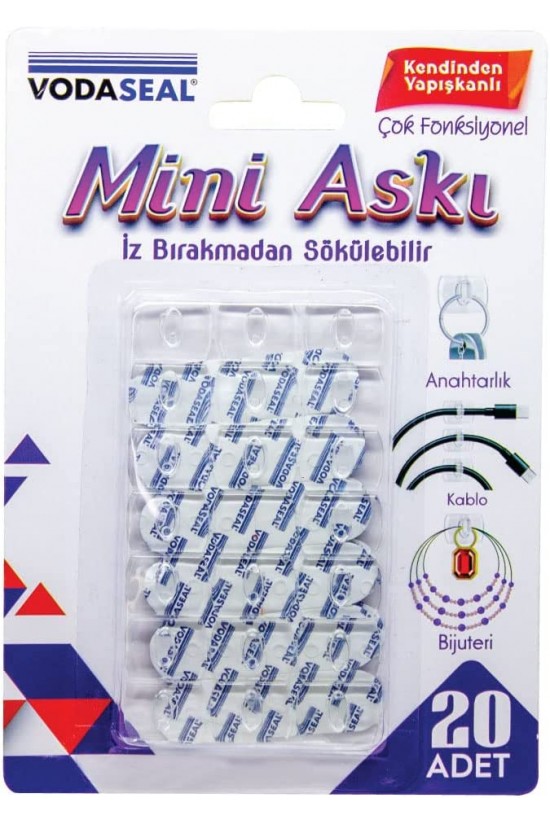 Mini Şeffaf Askı 20 li Paket