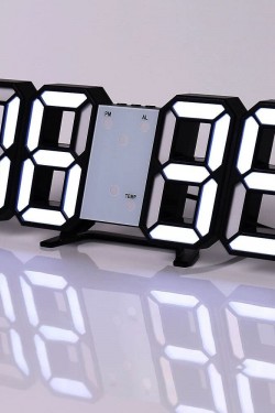 DailyTech Uzay Tasarım Dekoratif Dijital Led Masa Duvar Saati SKMSAAT