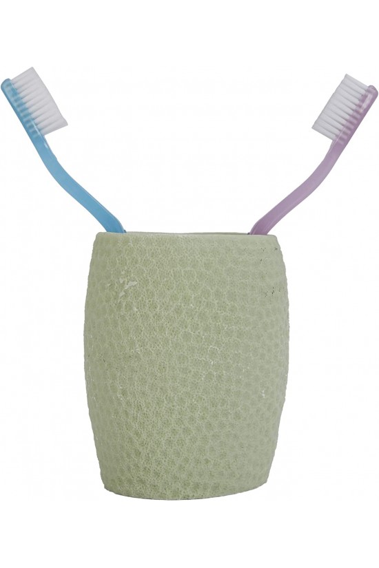 Toothpaste Container Green Honeycomb Patterned Polyresin Toothpaste Container Green Honeycomb Patterned Polyresin