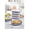 6 Adet Mini Saklama Kabı - Kapaklı Buzdolabı Kabı HMNV-LV255-6LI GRİ