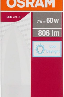 4058075311916 LED VALUE CLB60 7W/865 E14 FR 10'LU PAKET