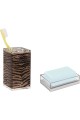 DİŞ FIRÇALIK VE SABUNLUK 2 Lİ BANYO S,LEOPAR DESEN, Şeffaf, Kahverengi DİŞ FIRÇALIK VE SABUNLUK 2 Lİ BANYO S,LEOPAR DESEN, Şeffaf, Kahverengi