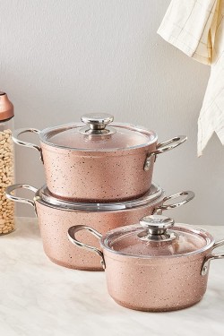 Ivy Bio Granit 6 Parça Midi Tencere S Rose