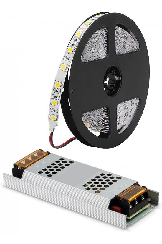 Streifen Led S + Transformator 5 Meter weißes Licht Streifen Led S + Transformator 5 Meter weißes Licht