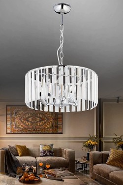 Achtern verchromter 35-cm-Stein-Kronleuchter Mr. Muk Room Hall-Kronleuchter, 35x75