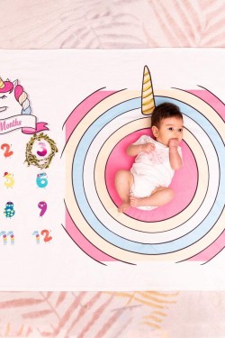 Hediyesepeti  Yeni Doğan Bebek Hediyesi Fotoğraf Battaniyesi 106175