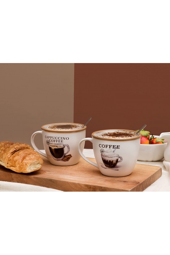 Plaisir Attrayant 2-Piece New Bone China Mug S Plaisir Attrayant 2-Piece New Bone China Mug S