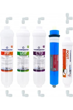OverWater Kapalı Kasa Su Arıtma Cihazı 5 li Inline Filtresi S 5 Aşamalı  Chem Kuno Membran FIM50L