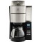 AromaFresh 1021-01, Öğütücülü ve Cam Sürahili Filtre Kahve Makinesi, Siyah Paslanmaz Çelik, 1.375 litre, 1000 W, Siyah Gümüş, Standart