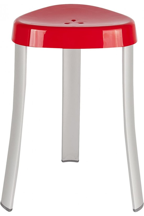 Tabouret de salle de bain Alu. Rouge M-KV16-04 Tabouret de salle de bain Alu. Rouge M-KV16-04