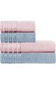 Ekstra Soft Yüksek Kalite Havlu S, Pudra/Mavi, (2*50x85+2*70x140)