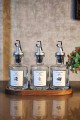 Support en Bois Transparent 3 Pcs 250Ml Huile d'Olive + Vinaigre + Grenade Sour Bouteille S, Blanc Support en Bois Transparent 3 Pcs 250Ml Huile d'Olive + Vinaigre + Grenade Sour Bouteille S, Blanc