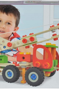 Si, 100039039, Eichhorn Yapıcı Mobile Vinç, Ahşap, 170 Parça, Farklı Araçlar Yapabilme, Eichhorn Constructor Mobile Crane
