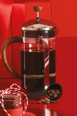 Coffee Bean French Press Wooden 600 ml