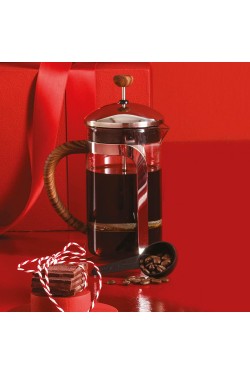 Coffee Bean French Press Wooden 600 ml