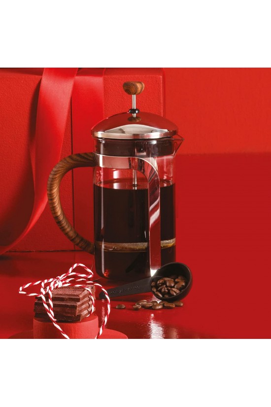 Coffee Bean French Press Wooden 600 ml