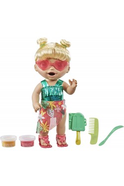 Baby Alive Bebeğimle Yaz Eğlencesi Sarışın, 10.2 x 25.4 x 35.6, Aksesuarlar ile