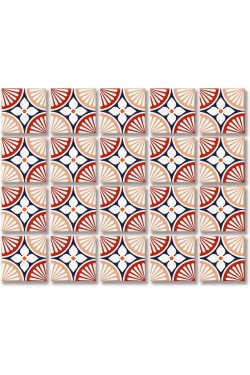 Carrelage Mexicain Rouge 4 Mètres Carrelage Pvc Motif 10 * 10 Cm Lot de 20