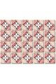 Mexikanische Fliese Rot 4 Meter gemusterte PVC-Fliese 10 * 10 cm Packung mit 20 Stück
