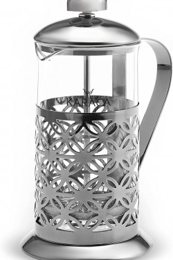 plus 8697918548490 Coffee Bean French Press Black Flower 350 Ml