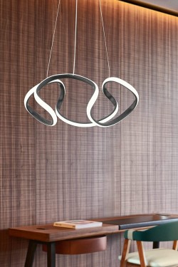 Enzo Smoked Modern Pendant Lamp Led Chandelier, 35x70