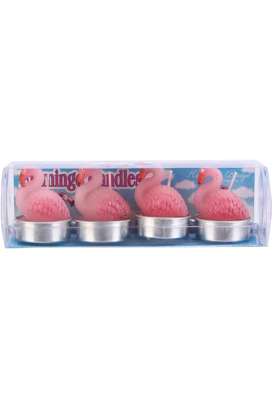 Dekorative 4-teilige Kerze in hellrosa Flamingoform Dekorative 4-teilige Kerze in hellrosa Flamingoform