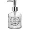 KTBD0108-PD Glass Soap Dispenser, Heart Model, Transparent, 300ml, 7.6x15.5cm, M