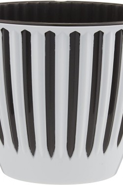 PYN4 Piyano Saksı Geçme Tabaklı İçlikli Dekoratif Saksı, Beyaz, 16.8cm, 1.9 Litre