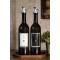 Wooden Stand Amber 2 750ml Olive Oil + Sunflower Oil Bottle S, Black & White