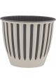 PYN5 Piyano Saksı Geçme Tabaklı İçlikli Dekoratif Saksı, Kirli Beyaz, 18.8cm, 3 Litre