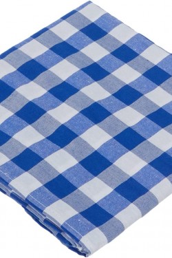 Büyük Kare Desen Pötikareli Masa Örtüsü, Sofra Bezi, Piknik Örtüsü, Mavi, 80x170