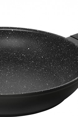 Marquina Plus Duraslide Yapışmaz Granit Kaplama Kızartma Tavası, Granit Ve Alüminyum, Siyah