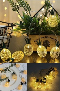 EE34YT1428 Dekoratif Pilli Pine Ananas Pilli Şerit Led Işık, 1 metre