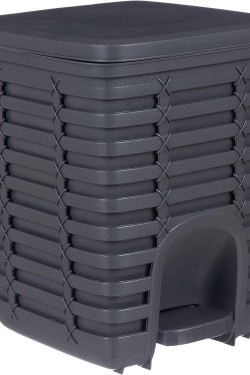 Palm Pedallı Çöp Kovası, Antrasit/Gri, 9 Lt