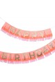 211528 Happy Birthday Pembe Püsküllü Asılan Süs, Çok Renkli