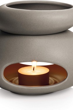 Fancy Home 906832.43 Aroma Difüzörü, Sır Kaplamalı Seramik, Gri, 1 Parça