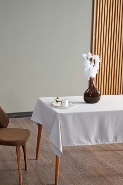Miabella-Haus 140 x 140 cm Satin-Tischwäsche 12981, Grau