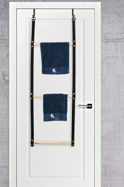 Banyo Muk Havlupan Havluluk Petek Duvar Ve Kapı S Asacağı LW-A2 Banyoya Ayaklı El Havluluğu Askısı ve Rulo Havlu Kağıtlık Asacağı (Siyah)