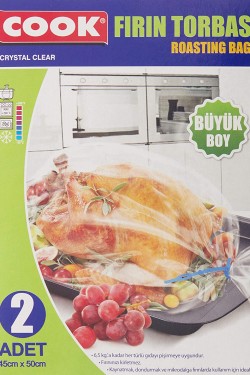 Fırın Torbası, Büyük Boy 45 cm x 50 cm (2 Adet/Kutu içi)
