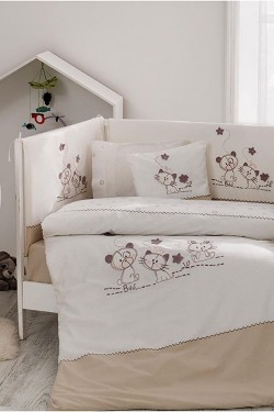 71241217 Nakışlı Bebek Uyku Seti, Cat Love