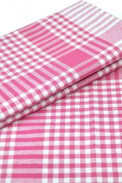 4 Adet, Pöti Kareli Kurulama Bezi, Muk Havlusu, Pembe, 50 x 70