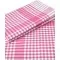 4 pièces, serviette de séchage à carreaux en coton, serviette Muk, rose, 50 x 70